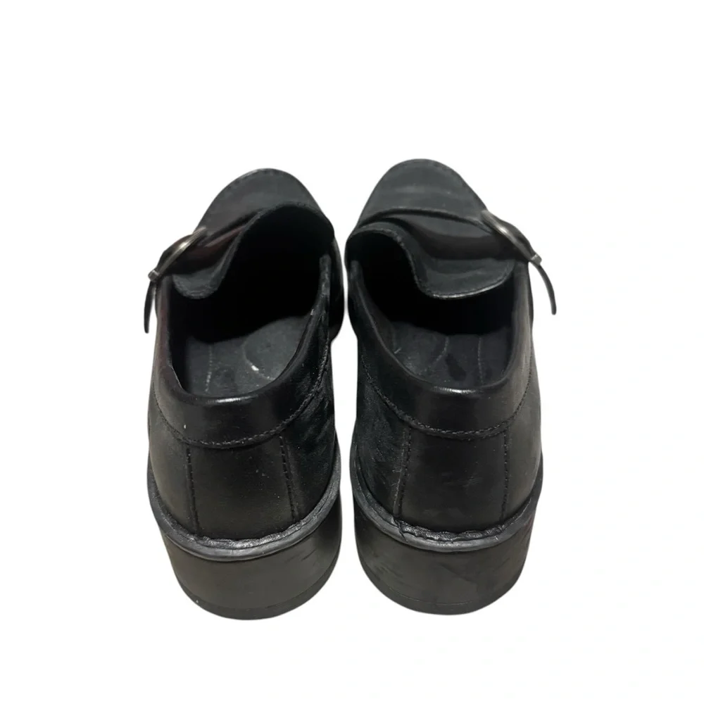 Born Contessa Platfrom Loafer Buckle Women's Black Leather Casual Shoe Size 8 - Picture 6 of 7